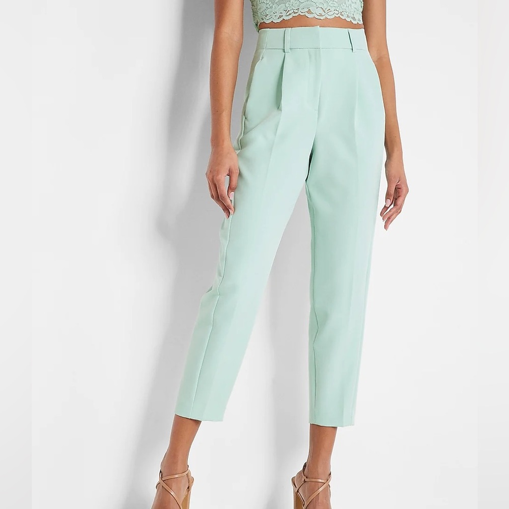 Express High Waisted Pleated Ankle Pants